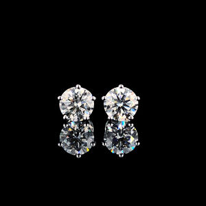 Bagues pour femmes personnalisées en argent sterling 925 de haute qualité 18 carats, style classique, bijoux en diamant pour fiançailles, mariage, fête, sertissage à griffes - Product Image 1