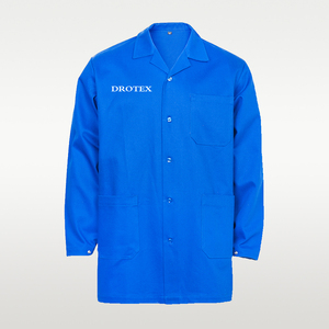 Camisa de Trabajo FRC Personalizada, Resistente al Fuego, Antiestática, Resistente a Ácidos, de Algodón Azul Metallurgico Químico, Larga Duración - Product Image 2
