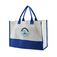 Sacs cadeaux personnalisés en jute, sacs fourre-tout vierges en coton et jute, pochettes de luxe en lin pour cadeaux de mariage et événements