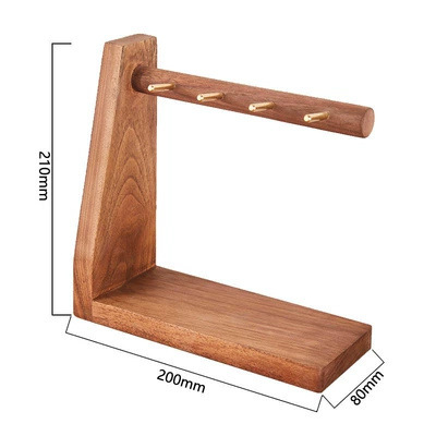 Walnut wood single storage rack