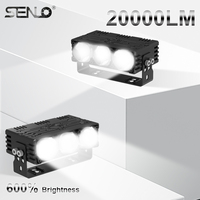 Senlo P3 Plus 190W 12V 6000K 20000LM Faros Delanteros LED Externos, Construcción de Aluminio Impermeable, 3 Lentes, Luz Alta/Baja para Automóvil