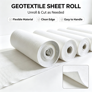 Rouleau de tissu non tissé perméable, <span class=keywords><strong>membrane</strong></span> géotextile utilisée <span class=keywords><strong>pour</strong></span> les projets de drainage et de renforcement des fondations - Product Image 1