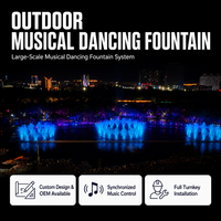 Fuente Musical Danzante de Acero Inoxidable con Láser RGB, IP68 Impermeable, Solución de Control por Teclado, CE ROHS, Premium de Fábrica, Garantía de por Vida