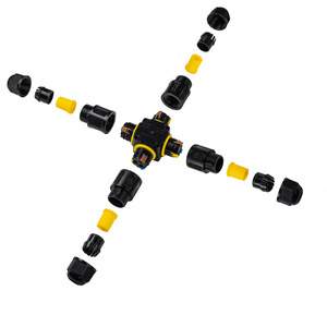 Connecteur étanche à bouton-poussoir M684X M20 DCDC 3P, raccord de câble extérieur IP68, connexion rapide sans vis ligne à ligne - Product Image 1