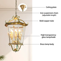 Luminaire LED d'extérieur rétro rustique en métal, style loft industriel, laiton, verre, plastique, antique, étanche, résistant à la corrosion, à intensité variable