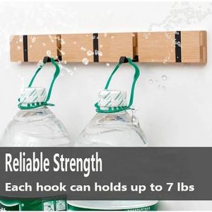 High Quality Entryway Wooden Clothes Hanger Bamboo <strong>Wall</strong> Mounted <strong>Coat</strong> <strong>Rack</strong> With 5 Dual Rails Hooks for Hanging Towels Hats Key - Product Image 3