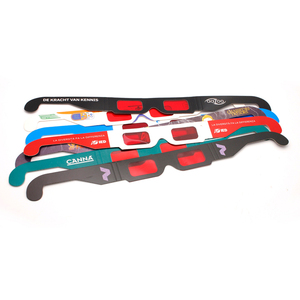 Customized Red Secret <strong>Spy</strong> Decoder Paper <strong>Glasses</strong> Magnifier Shape - Product Image 6