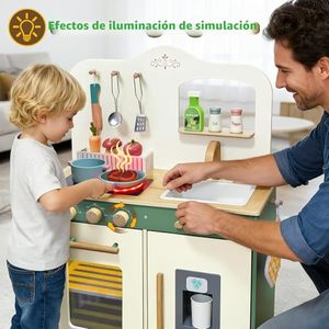 <span class=keywords><strong>Cuisine</strong></span> de jeu pour enfants, ensemble de <span class=keywords><strong>cuisine</strong></span> pour tout-petits avec aliments de jeu, ensemble de <span class=keywords><strong>cuisine</strong></span> d'imitation avec évier, cuisinière, micro-ondes, <span class=keywords><strong>cuisine</strong></span> en bois - Product Image 2