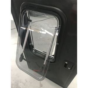 <span class=keywords><strong>Puerta</strong></span> Redonda Negra Personalizada para Autocaravana, Remolque o <span class=keywords><strong>Caravana</strong></span>, con Ventana Abrible, Persiana y <span class=keywords><strong>Mosquitera</strong></span> - Product Image 3