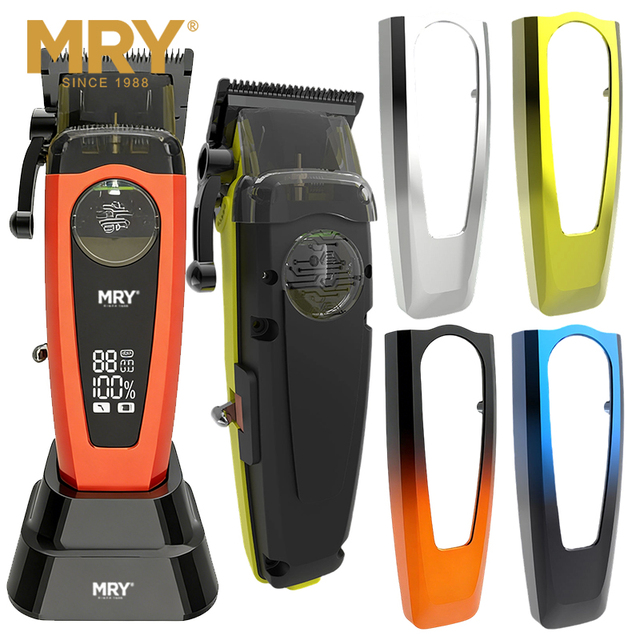 MRY Professional Hair Clipper Outer Rotor Motor Powerful Torque Low Noise Vibration Cordless Men's Hair Cutting Clipper Kit