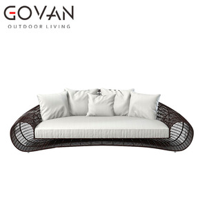 Thiết Kế Cổ Điển Và Sang Trọng Vòng <span class=keywords><strong>Wicker</strong></span> Sang Trọng Ngoài Trời Sofa Set Nhập Khẩu Tất Cả Thời Tiết Vòng Mây Dệt Ba Chỗ Sofa - Product Image 4