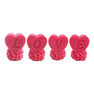 Saint Valentin Amour Lèvres Rose Cylindrique Aromathérapie Bougie Silicone Moule Amour Coeur Forme Chocolat Gâteau Décoration Moule - Product Image 2