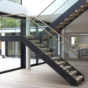 Escaliers en bois de vol droit bandes de roulement <span class=keywords><strong>d</strong></span>'<span class=keywords><strong>escalier</strong></span> en chêne massif flottant Mono Stringer <span class=keywords><strong>escalier</strong></span> intérieur moderne Villa Loft maison <span class=keywords><strong>marches</strong></span> - Product Image 2