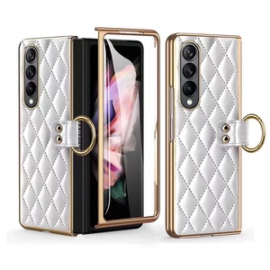 Lusso per Z Fold 5 4 custodia per telefono custodia protettiva completa con anello in pelle PU con pellicola protettiva in vetro per <span class=keywords><strong>Samsung</strong></span> <span class=keywords><strong>Galaxy</strong></span> Z Fold 3 - Product Image 5
