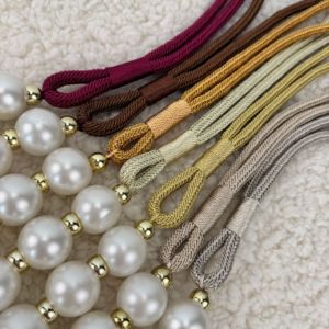 เชือกผูกม่าน YANGI RANGLARDAGI ประดับมุก ขนาด 20 ซม./30 ซม. พร้อมพู่ห้อย ทำจากโพลีเอสเตอร์ 100% สำหรับตกแต่งบ้านและเสื้อผ้า - Product Image 1