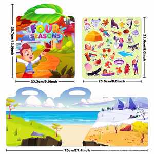 4 Seasons Theme Jelly Concentration <b>Training</b> Toddler Diy Activity Toys Girls Boys Reusable Sticker <b>Book</b> for Toddlers 3-6 - Product Image 6