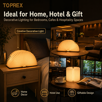 Lampe de lecture LED pliable Toprex personnalisée, RVB colorée, rechargeable, en bois, pour cadeau créatif, décoration de bureau, vente en gros usine