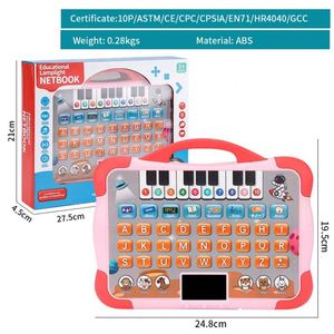 Ordinateur portable éducatif pour enfants avec écran LED et éclairage, jouet d'apprentissage en anglais pour la petite enfance Zhorya - Product Image 6