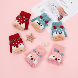 <span class=keywords><strong>Guanti</strong></span> invernali caldi per bambini con Flip Cover a cinque dita graziose ragazze in <span class=keywords><strong>lana</strong></span> sportiva da <span class=keywords><strong>bambina</strong></span> in Nylon semplice - Product Image 3