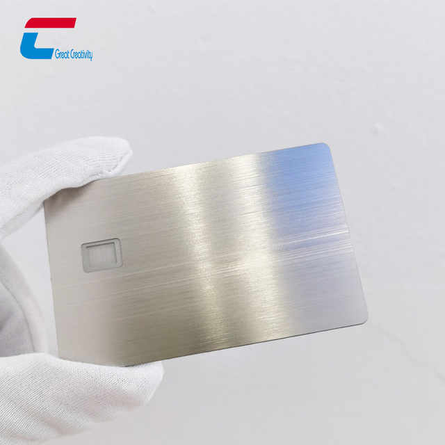 Wholesale Custom Stainless Steel Metal Credit Card Blank EMV Chip Slot Metal Credit Magnetic Stripe Cards