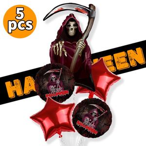 Happy Theme Party <b>Decoration</b> Halloween Foil Black Cat Zombie Head Shape 5Pcs/Set <b>Balloon</b> - Product Image 6
