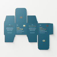 Cajas de Regalo Cosméticas Rectangulares Pequeñas Plegables con Logotipo Personalizado Ecológico, con Laminado Mate y Grabado