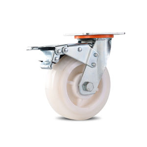 4''5''6''8'' roues industrielles résistantes de roulette de rouleau de chariot Nylon/PU/caoutchouc/bandes de roulement de TPR chariots d'usine de roue - Product Image 2