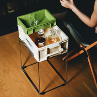 Boîte de rangement multi-usages en plastique empilable SHIMOYAMA multicolores pour le camping en plein air, la maison et le bureau