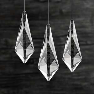 Shining pha lê dài mặt dây chuyền thủy tinh Nước thả hạt trần trang trí pha lê đèn chiếu sáng phụ kiện - Product Image 4