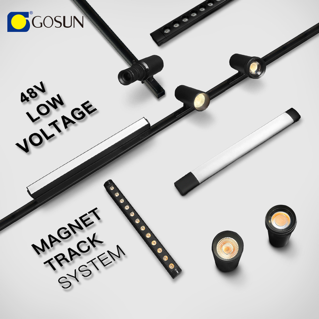 48V Dimmable LED Spotlight COB Chip Modern Magnetic Track Light Zoomable 15W/20W/28W Aluminum for Indoor Commercial
