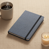 Agenda personnalisable A5, grille pointillée, bande élastique, couverture rigide en cuir PU, planificateur spirale, carnet de notes