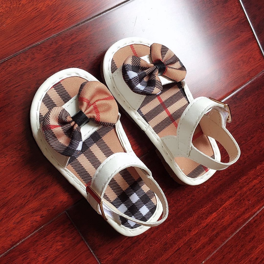 Custom Fashion Color Design Soft Bow Knot Breathable Summer Cute Kids Sandals