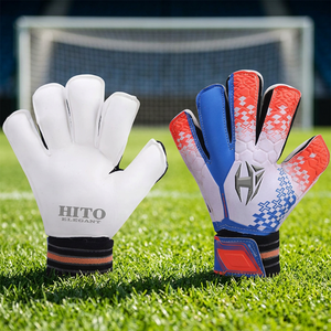 Gants de gardien de but de football à doigts entiers, impression par sublimation, respirants, antidérapants, sangle de poignet réglable, unisexe, logo personnalisé imprimé - Product Image 4