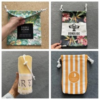 NABAIJI Serviette de plage en microfibre recyclée à double impression personnalisée avec élastique