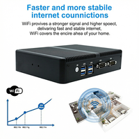 Mini PC Tanpa Kipas Baru Intel Core I3-4010Y Quad-Core LAN 2.5G 2 Port COM Operasi 24/7 RAM DDR3 SSD MSATA Office Embedded Garansi 3 Tahun