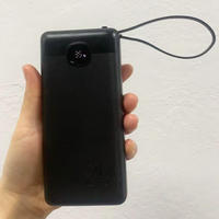 Power Bank Portabel 20000mAh Pengisian Cepat Layar Digital Kabel Terintegrasi Tipe-C PD22.5W Charger 2-in-1 untuk Perjalanan