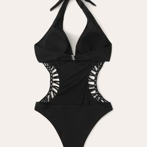 Maillot de bain une pièce de luxe 2025 pour femme, micro bikini string personnalisé, imprimé floral et carreaux colorés, avec logo - Product Image 5