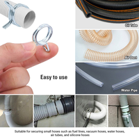 Collier de serrage universel pour tuyau de carburant automobile en acier zingué, à double ou simple fil