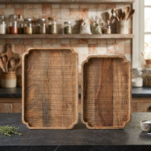 Mango Wood <b>Tray</b> With Handles, <b>Small</b> - Product Image 4