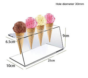 ที่ใส่กรวยไอศกรีมอะคริลิคใส,ที่ใส่ทรงกรวยทำจากเฟรนช์ฟรายส์มีหลายขนาดให้เลือก - Product Image 6