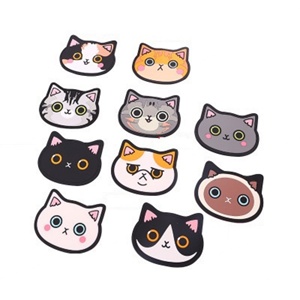 Custom Promotional Non-Slip <b>Heat</b>-Resistant Coffee Drink Kitchen Accessories Silicone Cute <b>Cat</b> Shaped Teacup Coasters - Product Image 1