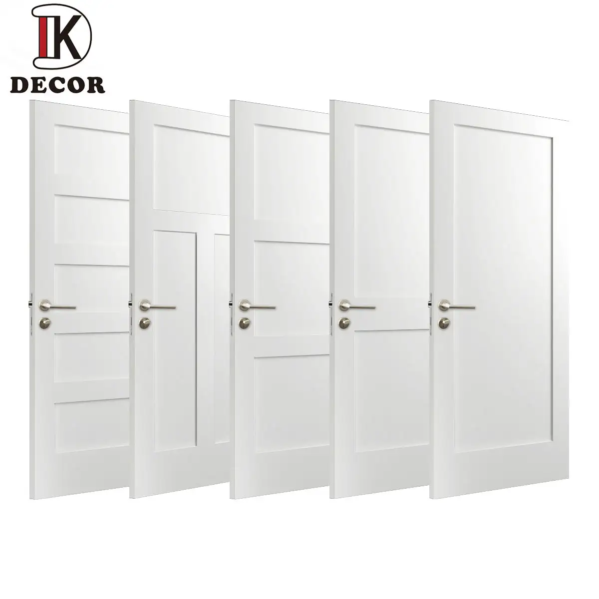 Design moderne 30x80 ''Taille Solide Noyau Blanc Apprêt Prémonté Intérieur Shaker Porte Pour Maison