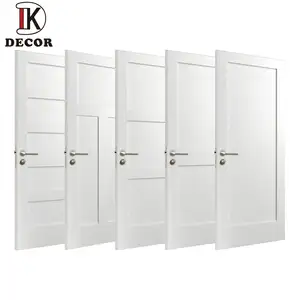 Modern Design 30 X 80'' Size Solid Core White Primer Prehung Interior Shaker Door For House