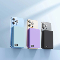 BOLOMI-WP39/WP39+ Cetakan Pribadi 5000-10000mAh Power Bank Magnetik Nirkabel USB-C PD 20W Pengisian Cepat Layar Digital Barang Kustom