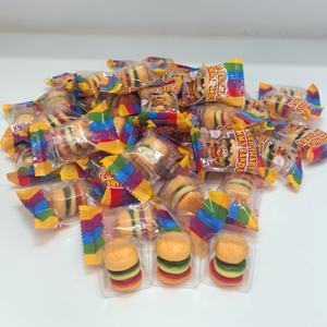 Gomitas de Frutas con Forma de Hamburguesa, Dulces Multicolores con Sabor Dulce, en Caja, Caramelos de Cera, Venta al por Mayor - Product Image 2
