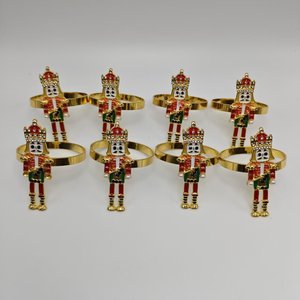 แหวนรัดผ้าเช็ดปากลาย<span class=keywords><strong>ทหาร</strong></span>นัทแครกเกอร์แบบยุโรปอเมริกัน ชุบโลหะผสม สำหรับโรงแรม ร้านอาหารตะวันตก - Product Image 5