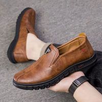 Nouvelles Chaussures pour Hommes Tendance à Semelle Souple, Modèle Business Casual en PU