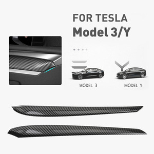 Revêtement de seuil de porte en fibre de carbone pour Tesla Model 3 Model Y, pièces de mise à niveau intérieures - Product Image 4