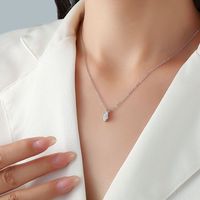 Moissanite Markiz Kolye 6A+ VVS1 D Renk 925 Ayar Gümüş 4 Prong 4x8/5x10/6x12mm Kadın Hediye