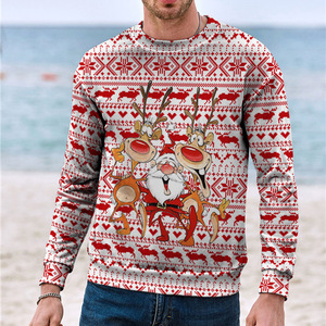 Maglione Natalizio Personalizzato OEM & ODM, Abbigliamento Jacquard a Maniche Lunghe, Maglieria Invernale Unisex, Felpa Natalizia Divertente per Uomo - Product Image 2